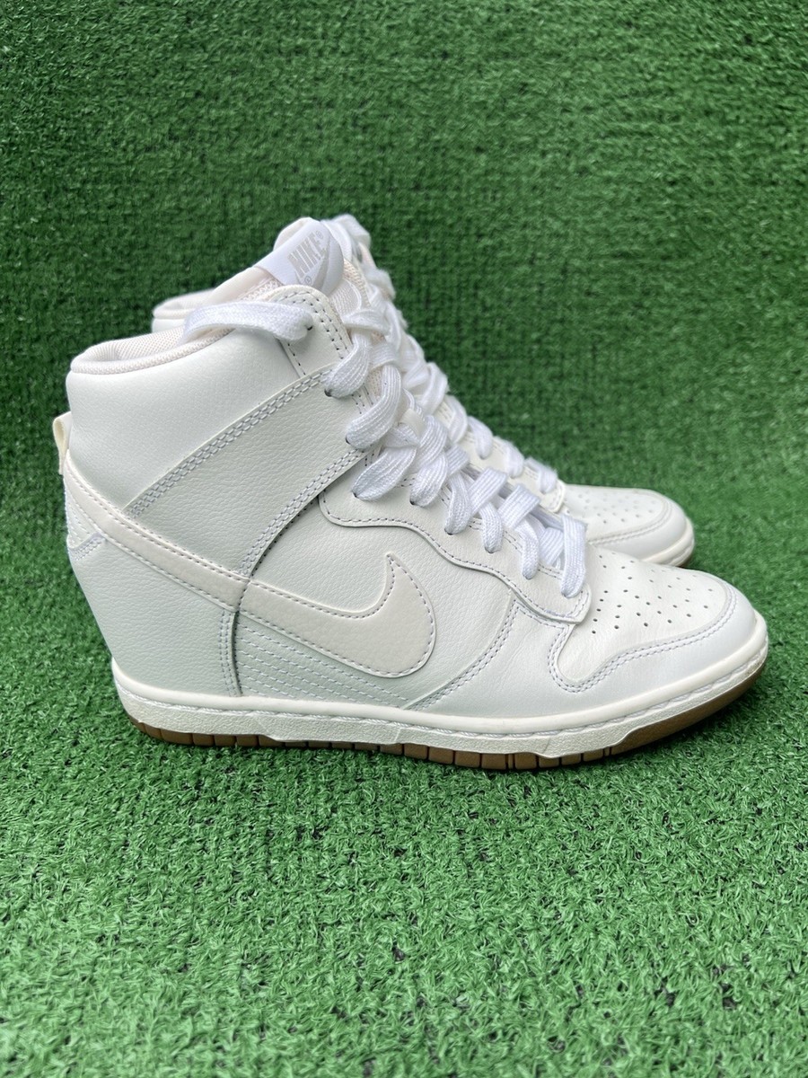 Nike Dunk Sky High Essential Hidden Wedge White Women's Size 7