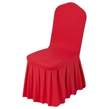 30Pcs 20.08x17.72x37.4in Red Polyester Spandex Stretch Chair Covers