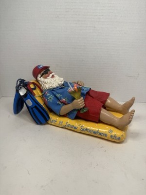 Clothique Possible Dream Figurine Let It Snow Somewhere Else Santa on Pool Float