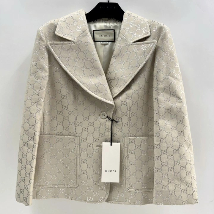 GUCCI Interlocking G Tailored Jacket 68% Wool Siz… - image 1