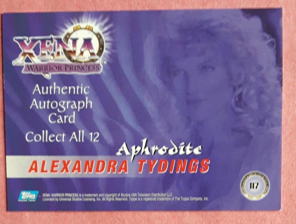 XENA WARRIOR PRINCESS:  ALEXANDRA TYDINGS AS 'APHRODITE' AUTO CARD - Image 4 of 4
