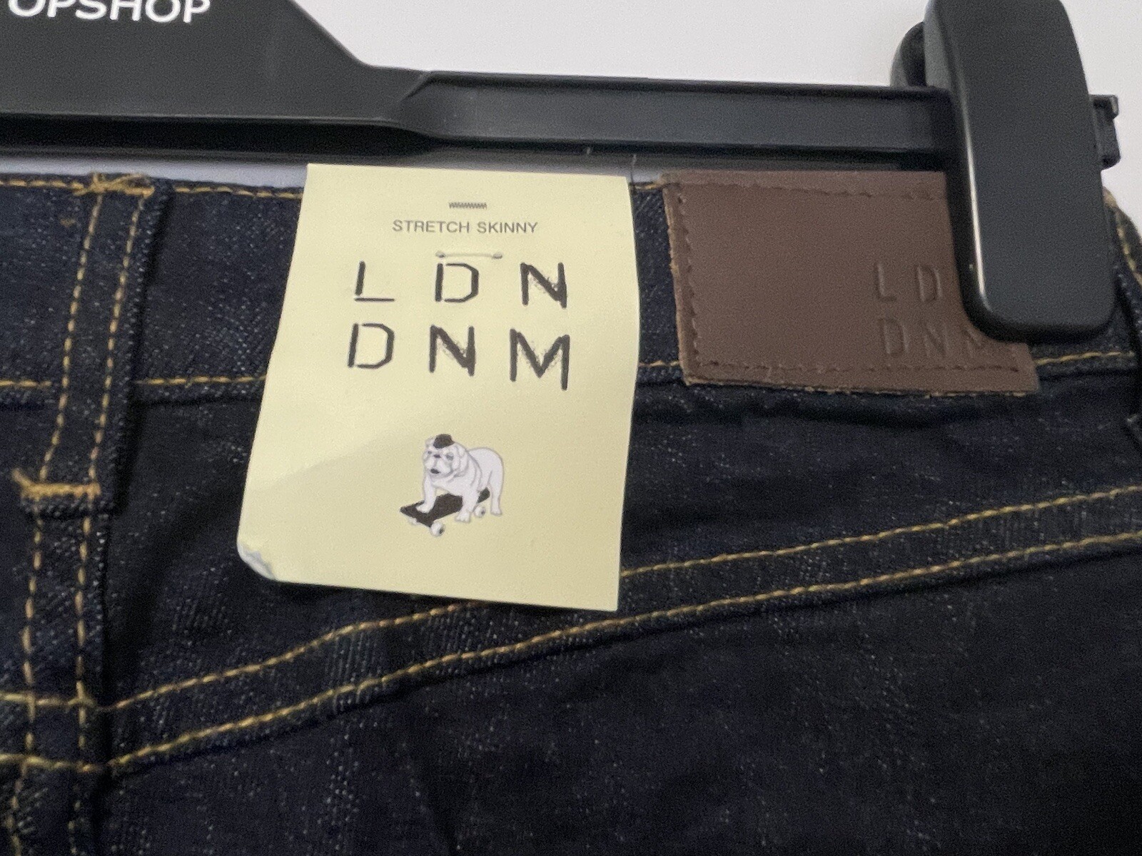 LDN DNM Skinny Jeans Rinse Denim Navy Indigo Wash W30 L33 BNWT image 3