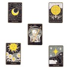 Tarot Theme Brooch Metal Badge Uniform Lapel Pin with Buckle Accessory Corsage