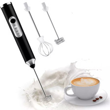 USB Rechargeable Milk Coffee frother Whisk Egg Beater Handheld Frappe Mixer New