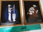 Costa Rica Origin Folk Art Metal~Framed- Set of (2) Possible Vintage — photo 1