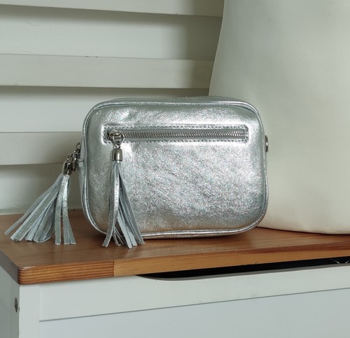 Boutique Real Leather Tassel Front pocket Woman Small Cross Body Shoulder Bag UK - 第 13/20 張圖片
