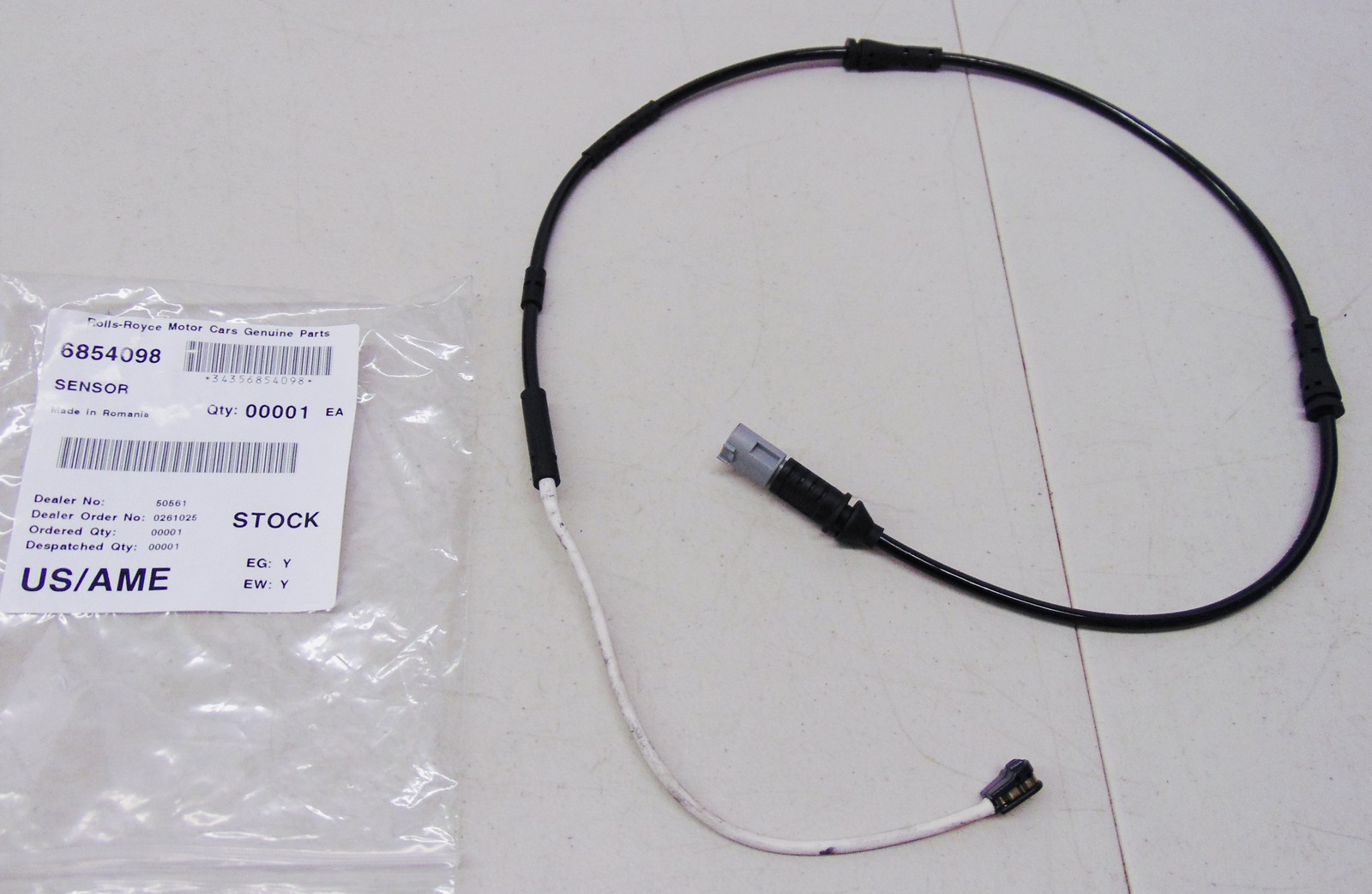 ROLLS-ROYCE WRAITH / GHOST LEFT FRONT BRAKE WEAR SENSOR OEM # 34-35-6-854-098
