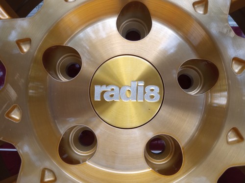 19" RADI8 RA10 Gold Brush Mesh (1) Rim 19X8.5 Machine Face Wheel 5X112 Lug ET+45 - Picture 9 of 24