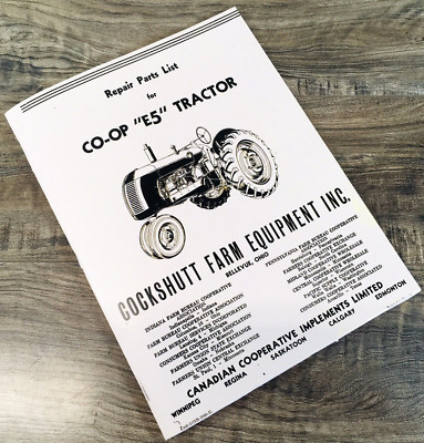 Co-op E5 Tractor Parts Manual Catalog Book Assembly Schematics Exploded Views