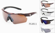 Sport Sunglasses One Piece Lens Shield Wrap Around Biking Baseball Fishing UV400