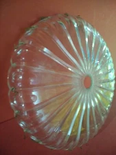 ANTIQUE BOBECHE CENTER PIECE rich cut Cristal made in chezcoslovakia Circa 1920