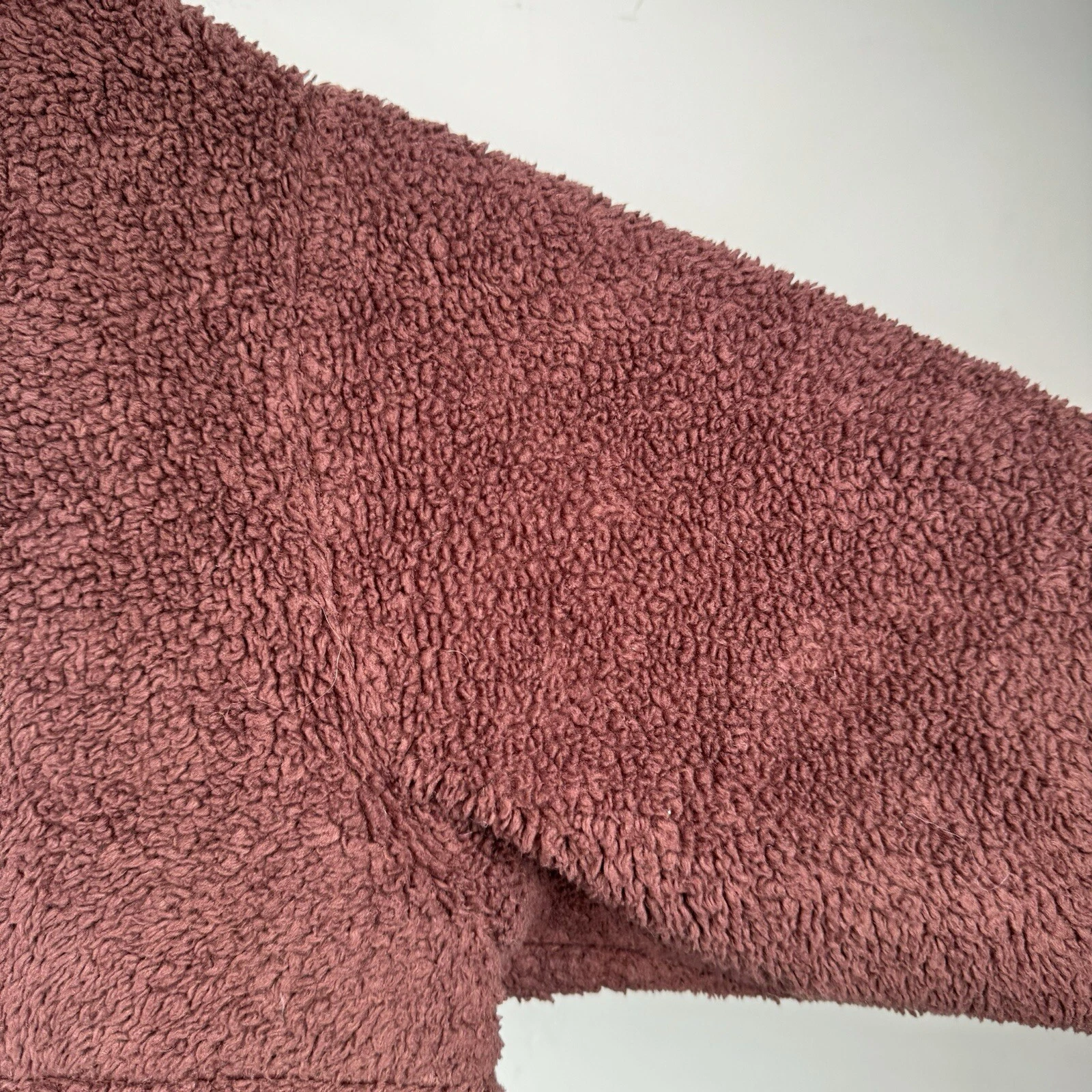 girlfriend-collective recycled half-zip fleece sherpa hoodie jacket