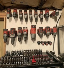8/8 Combo Pack Milwaukee M18 Battery And Tool Holder / Mount / Hanger RED