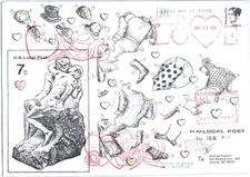 LOVE LOCAL POST FDC HNLP HIDEAKI NAKANO PERFINS, SCULPTOR AUGUSTE RODIN THE KISS