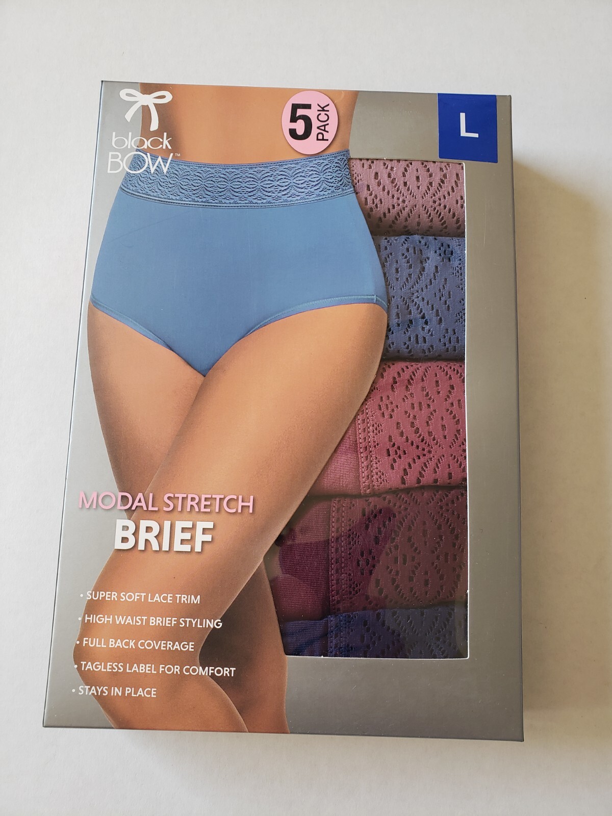 BLACK BOW Women's 5 Pack Modal Stretch Brief underwear eBay