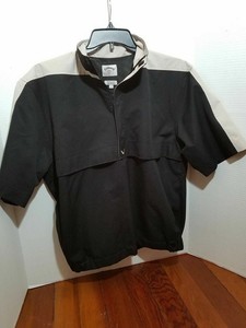 Callaway-Golf-Mens-Medium-Pull-Over-Short-Sleeve-Wind-Breaker-Jacket-Zip-Collar