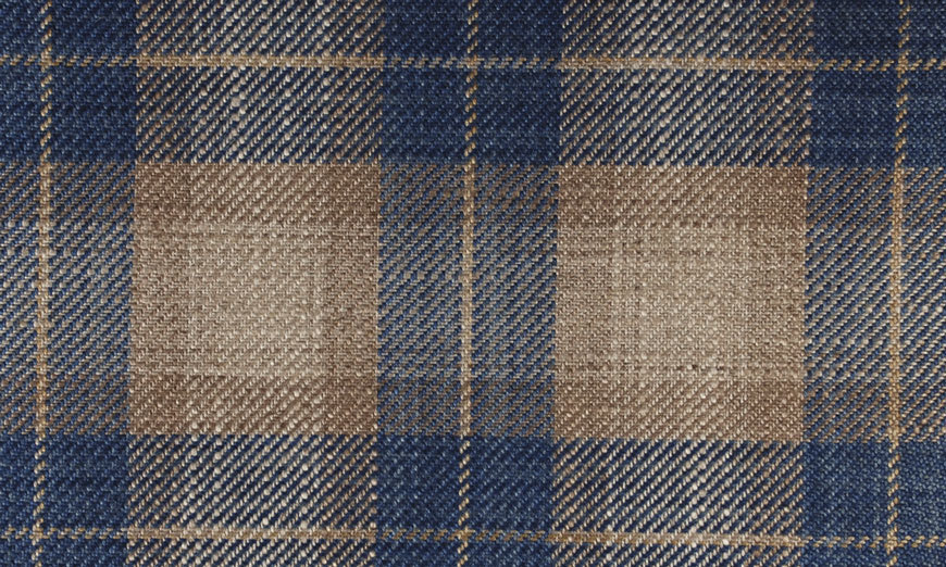 Persianas Romanas-Ian Mankin-Kintyre Cuadros Azul-apagón, térmica, Forrado Persianas Romanas-Ian Mankin-Kintyre Cuadros Azul-apagón, térmica, Forrado