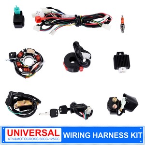 CDI ATV Wiring Harness Loom Solenoid Coil 50 70 90cc 110cc 125cc Quad
