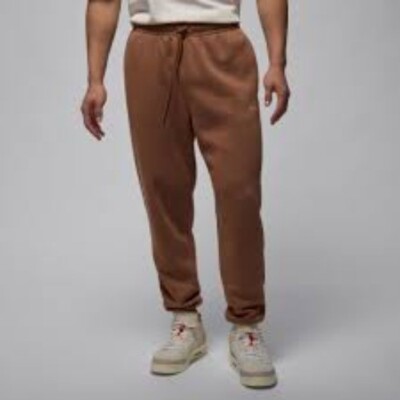 Nike Men's Jordan Essentials Fleece Pants Joggers Brown Size S NEW WITH TAGS!