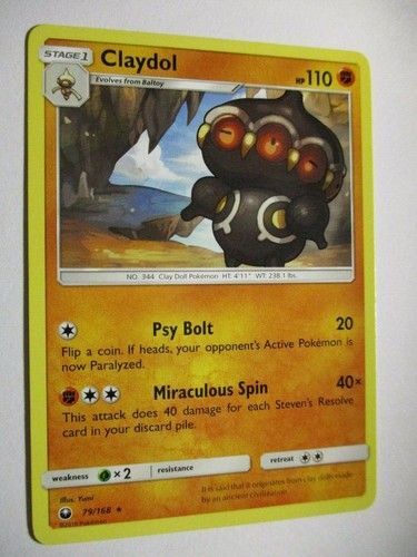Pokemon Rare Claydol Celestial Storm #79/168 Near Mint