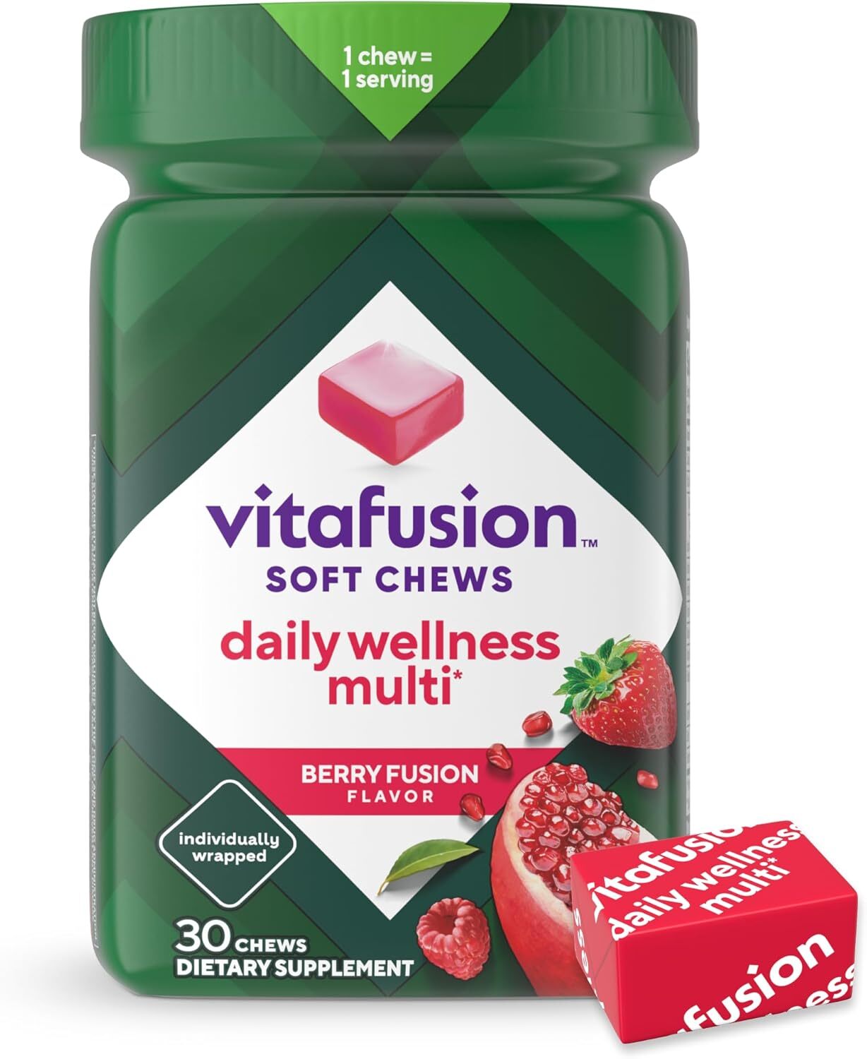 Vitafusion Soft Chews Daily Wellness Multi1, Chewable Multivitamins for Adults,