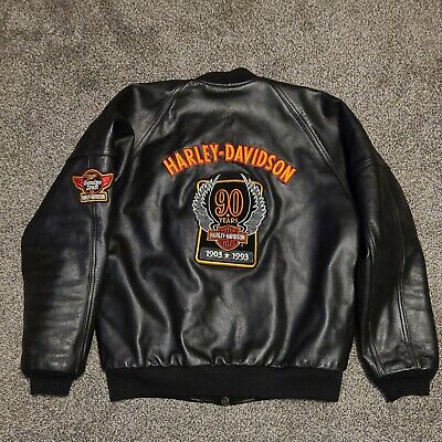 Harley Davidson Motorcycle Mens L Leather Jacket 90 Years Harley Davidson Motorcycle Mens L Leather Jacket 90 Years
