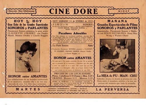 SESUE HAYAKAWA - WARNER OLAND "TOCHTER DES DRACHEN" 1933 MOVIE HERALD (1) - Bild 1 von 2