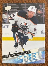 2020-21 WILLIAM LAGESSON UPPER DECK SERIES 2 YOUNG GUNS ROOKIE CARD #479 OILERS
