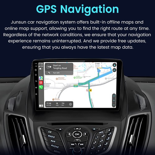 Radio de coche GPS NAVEGACIÓN POR SATÉLITE 6+128G para Ford Escape Kuga II 2013-2017 Carplay Android13 - Imagen 9 de 28
