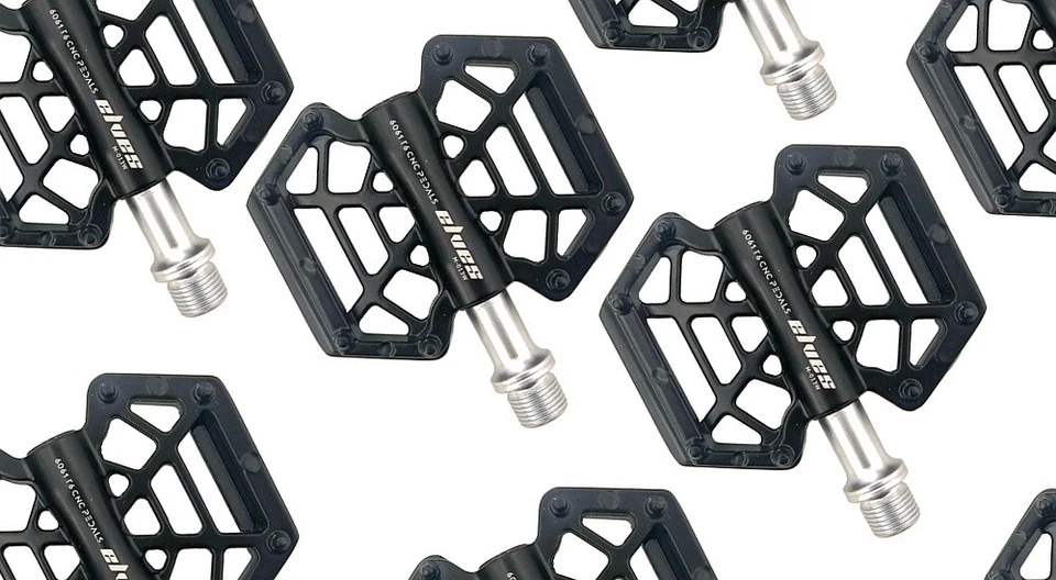 Magnesium Road MTB Mountain Bike XC Bicycle Pedal Flat Cycling Pedals Black - Image 3 of 4