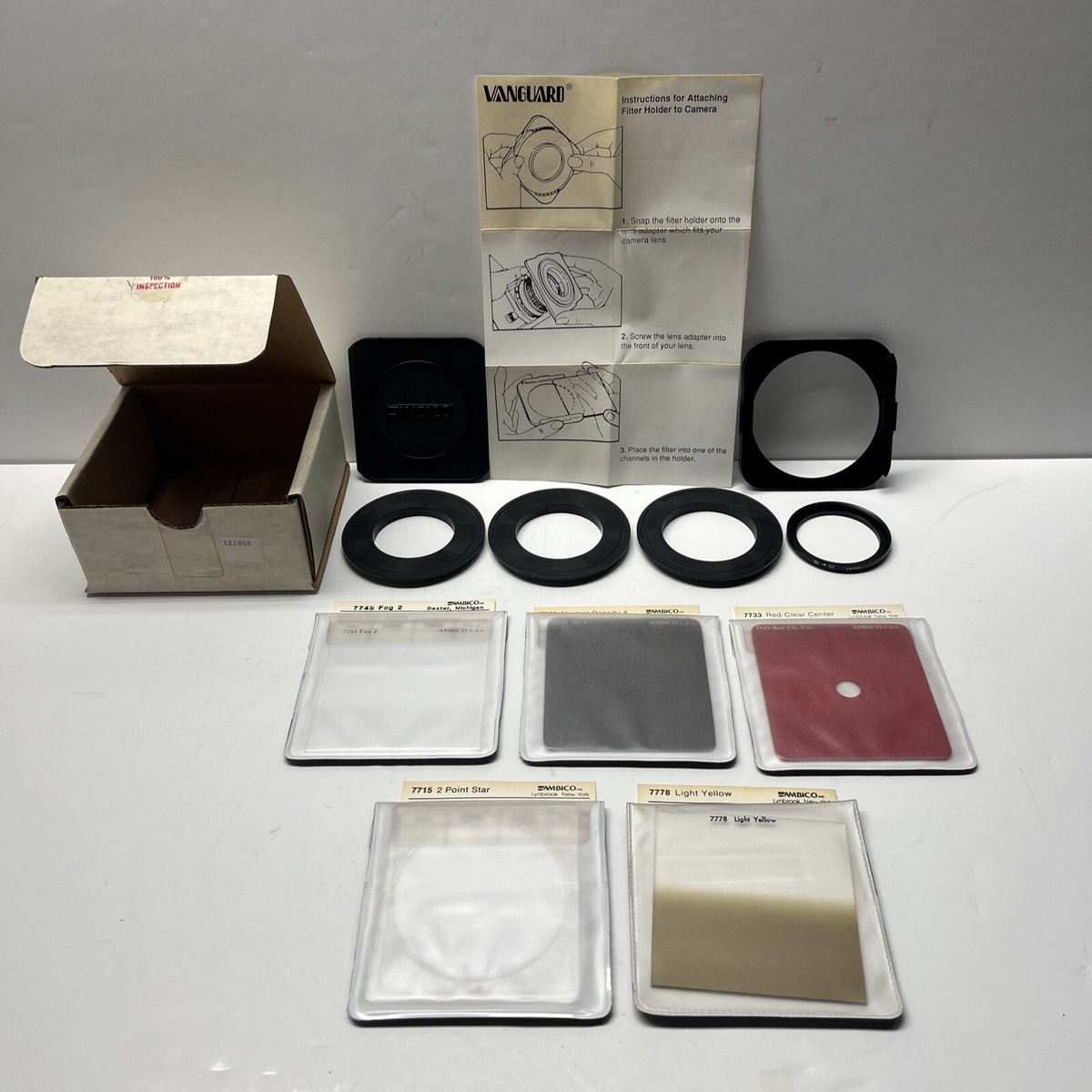 ほし Ambico Square Filter Kit and Holder - 5 Filters - ND4 Fog 2 Star