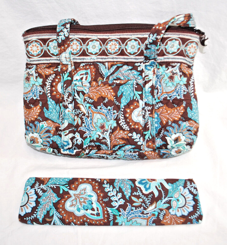 Vera Bradley 3-Piece Set Java Blue Overnight, Tot… - image 15