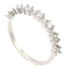 Buy 2 get 1 free 925 Sterling Silver 2g High Trendy White Sapphire Ring Sz 9