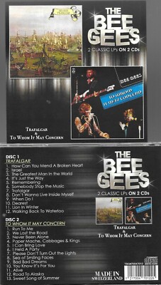 BEE GEES-TRAFALGAR/TO WHOM IT MAY CONCERN-2 RARE LPS ON 2 CDS-NEW REISSUE 