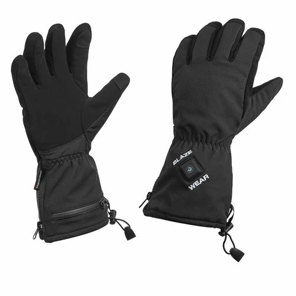 Blaze Wear - Heated Traveller Gloves - Black - Medium Batteries Included UK
