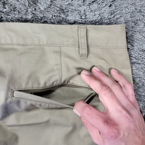 Betabrand Khaki Pants Men's 40 X 30 Beige Tan Cotton Formal Straight Leg Zip-Fly - Picture 18 of 20