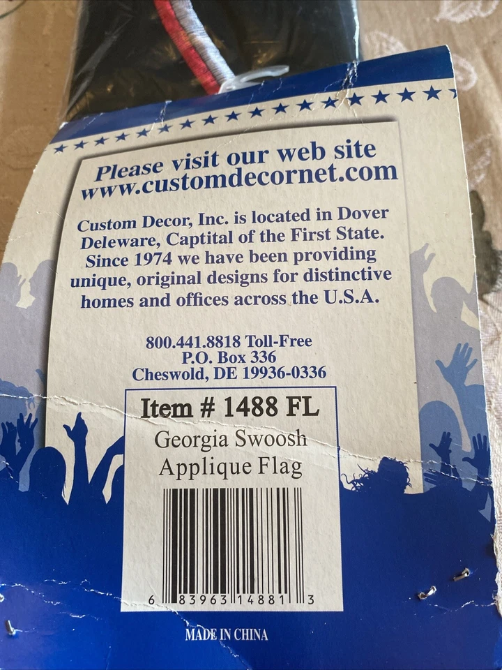 University Of Georgia Bluudogs Standard Flag, New, 29x 43”, Applique - Image 4 of 4