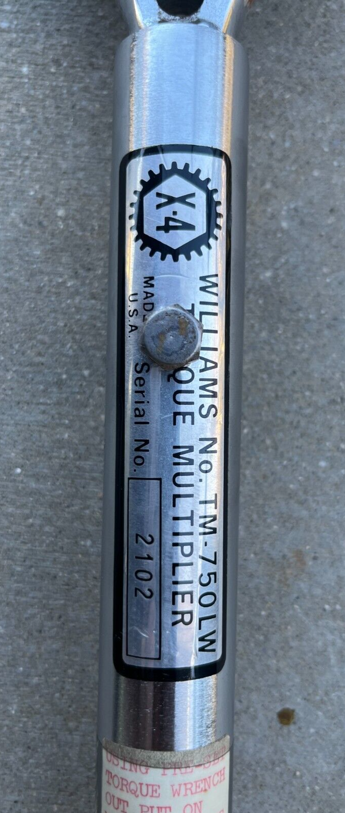 Williams TM750LW Torque Multiplier eBay