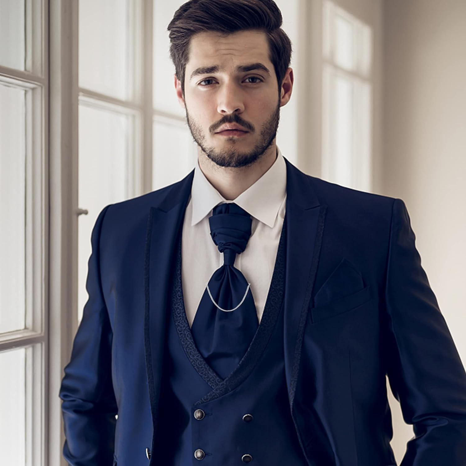 8 Pcs Tie Clips for Men Tie Bar Clip for Regular Ties Necktie Mens Tie