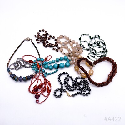 costume jewellery bundle 9 items necklaces women vintage jewellery