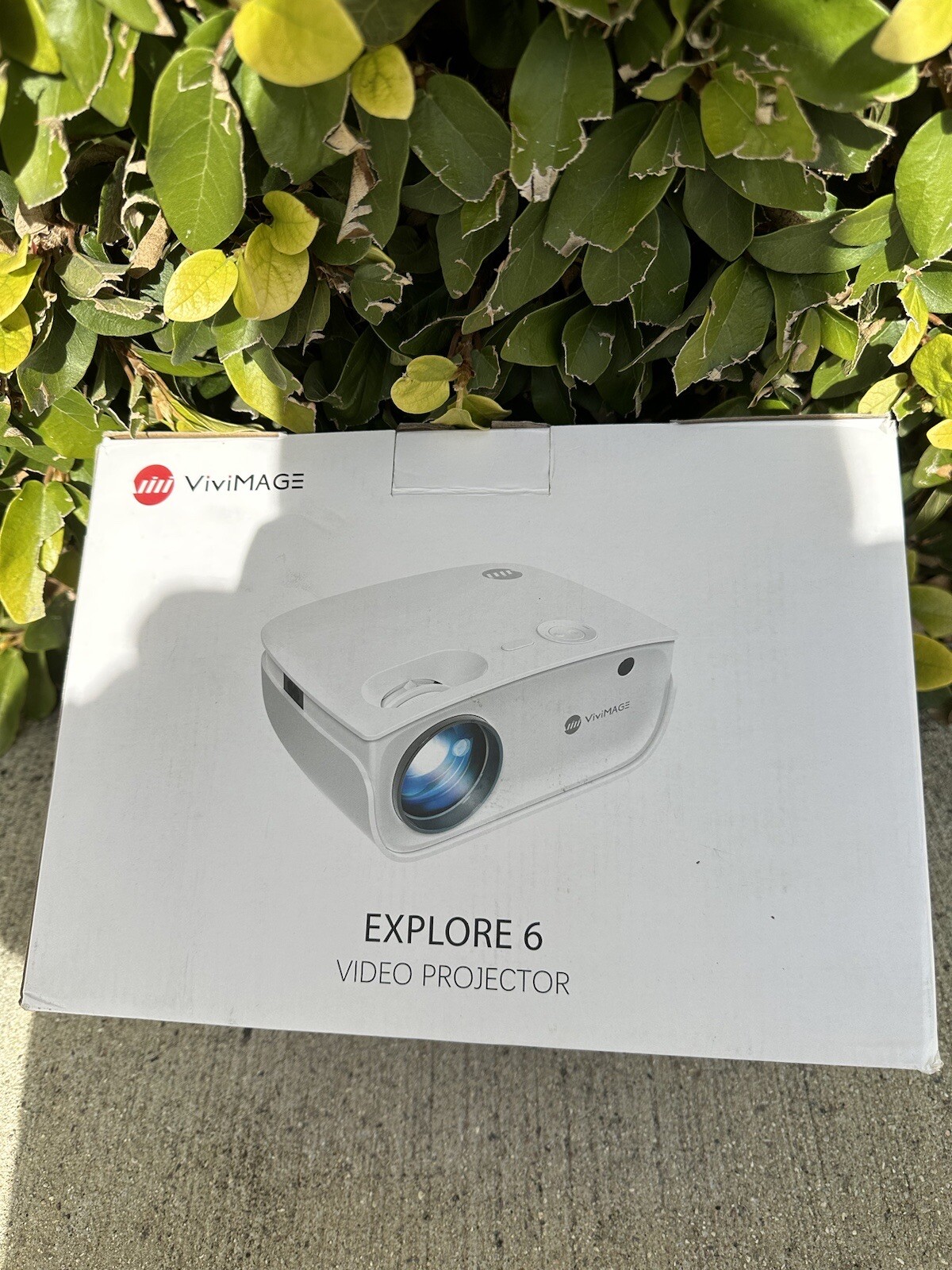 Vivimage Explore 6 Mini Projector with 100'' Screen Included, Movie LCD Projecto-image