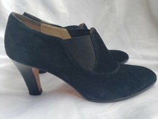 Salvatore Ferragamo Ankle Boots Rubina Black Suede Calf Shoe Italy Women Size 6