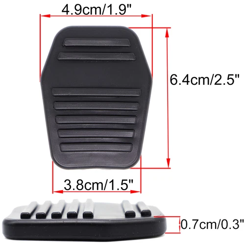 2X Rubber Brake Clutch Foot Pedal Pad Cover Replacement For Ford Fusion Focus KA - Bild 2 von 6