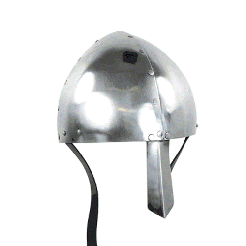 Casco medieval Spangenhelm con revestimiento interno de cuero recreación LARP - Picture 2 of 2