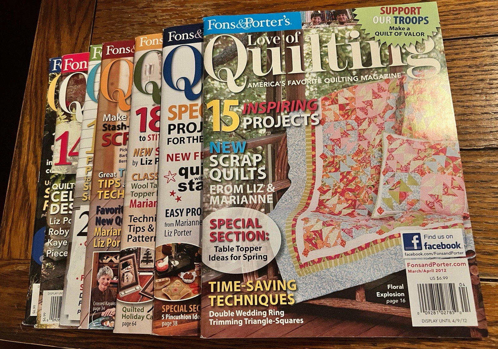 Fons & Porter's Love Of Quilting Magazine LOT Complete Run 6 Issues 2011/2012
