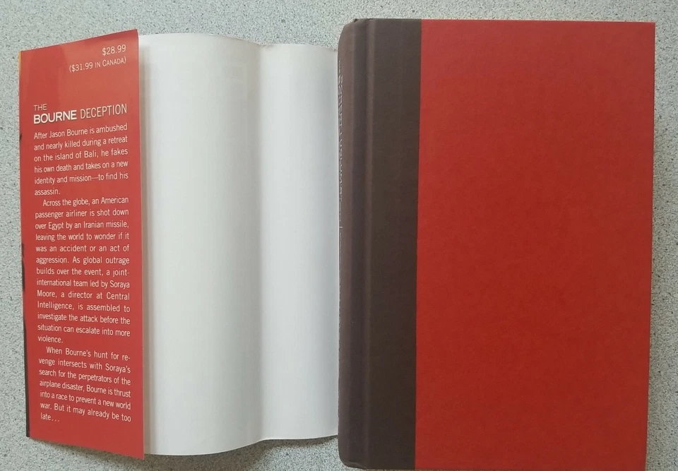 2009 Robert Ludlum's THE BOURNE DECEPTION by Lustbader : 1st Ed HB Large Print - Image 3 of 4