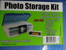 Iris Photo Case 4 x 6 Photo Box Storage - 12 Inner Photo Keeper Organizer