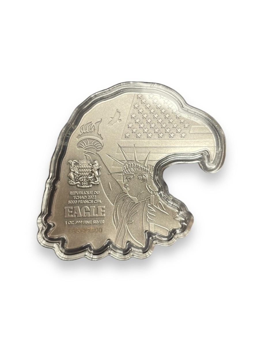 Republique Du Tchad 2022 Eagle 1oz Silver Collectible 0936 Republique Du Tchad 2022 Eagle 1oz Silver Collectible 0936