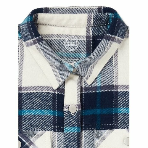 Long Sleeve Plaid Shirt Jacket, colo 