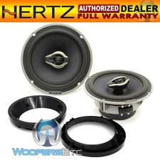 pkg HERTZ HCX-165 6.5" COAXIAL SPEAKERS + MOTORCYCLE ADAPTER SPACER RINGS NEW